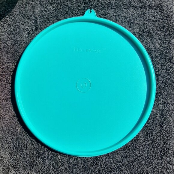 Teal TUPPERWARE 3 Pce Jelly Mold Ice Ring Bowl with Lid Jel-N-Serve - Picture 7 of 16